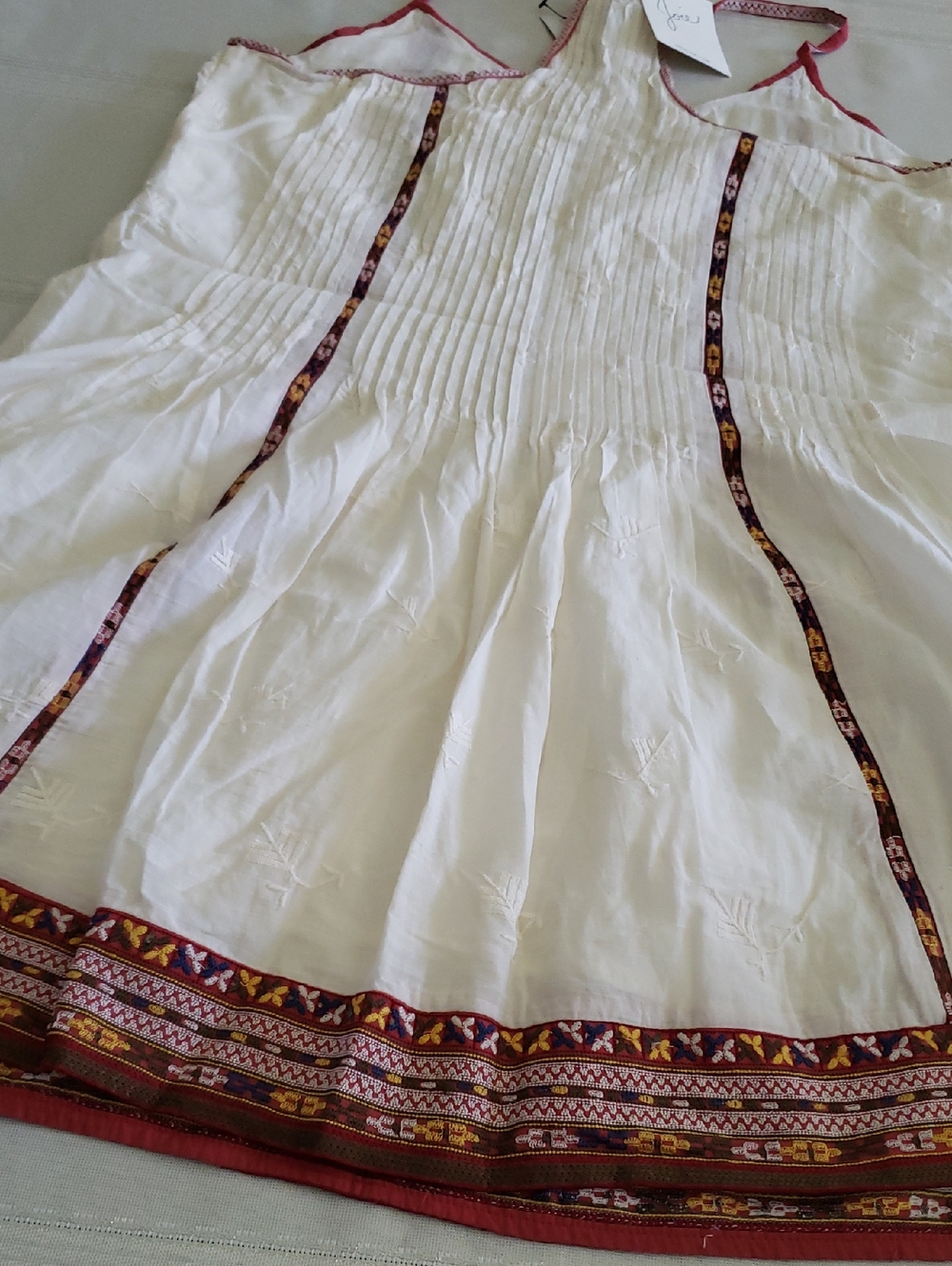 Joie New Dress Embroidered Cotton Slip Shift Chic Women's Sz M Ivory $318 - Picture 13 of 16